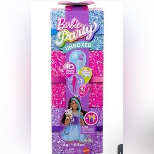 Barbie Party Unboxed Set - Doll and 10 Blind Box Surprises - NEW